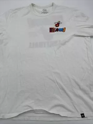 Miami Heat T-Shirt Men 2X-Large Graphic Print White ‘47…#5235 • $5.10