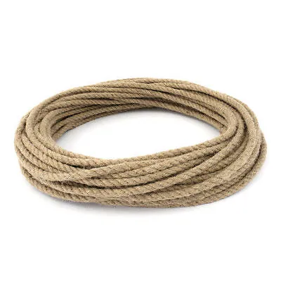 £6.03 • Buy 5m Of 12 Mm Natural Jute Hessian Rope Twisted Cord Garden Decking Art Craft DIY
