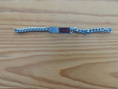 £9.99 • Buy Vintage 1970s Union Jack Identity Bracelet
