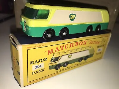 Matchbox Major M-1 Pack BP Petrol Tanker 1963 Boxed. •ALL ORIGINAL• • £58