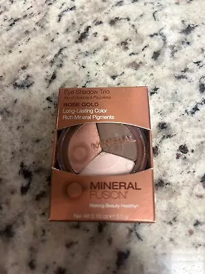 NIB New MINERAL FUSION Eye Shadow Trio ROSE GOLD 0.10 Oz Full Size • $8.99