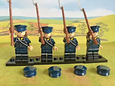 Napoleonic Prussian Landwehr Mini Figures X 4.  Includes 4 Alternative Hats. • £8.99
