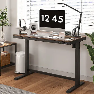 FlexiSpot 48in Electric Height Adjustable Standing Desk Office Desk With Drawer • $299.99