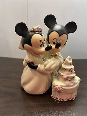 LENOX Disney Showcase MINNIE'S DREAM WEDDING CAKE Topper Mickey Mouse • $85