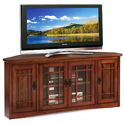 Leick Home 83285 One Door Corner TV Stand With Enclosed Storage For 50  TV's Bl • $586.36