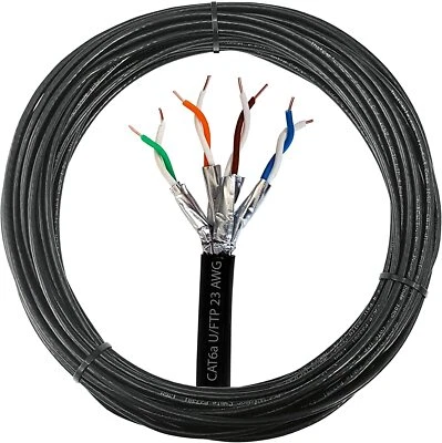 £7.97 • Buy External SHIELDED CAT6A Outdoor Burial Use COPPER Ethernet Cable FTP Reel Lot