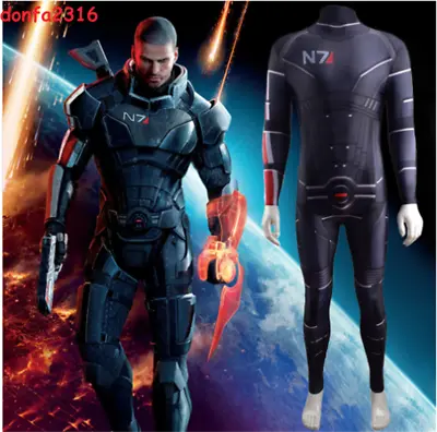 Mass Effect 3 Jumpsuit Cosplay Costume Suit Bodysuit Unisex Halloween Stage Gift • $51.29