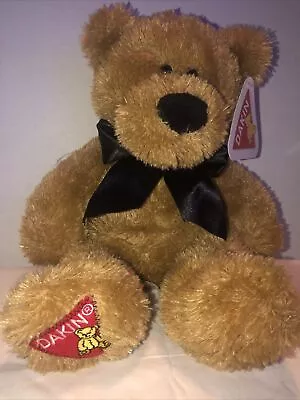 Vtg Dakin Tan Floppy Plush Teddy Bear With Bow Tie. Big Lots Exclusive. • $19.90