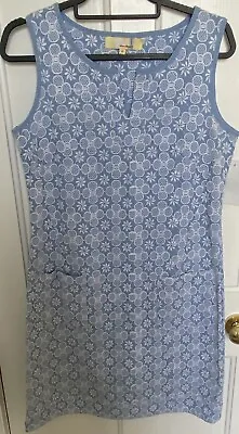 £10.99 • Buy Ladies TK Max Embroidered Dress 12 Blue And White BNWT