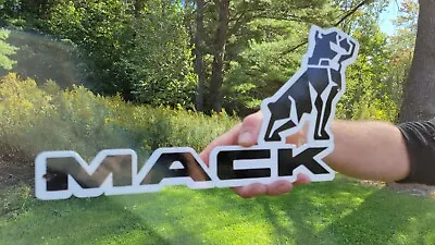 Vintage Mack Trucks Die-cut Heavy Porcelain Metal Dealer Dealership Sign Bulldog • $119.99