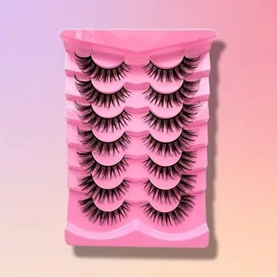 7 Pairs Of False Eyelashes ~ Natural Look 3D Silk False Eyelashes - New • £1.99