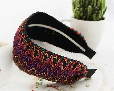 Women Retro Hippie BOHO Wide Hair Band Head Band Headband Bandana Style Hoop  • $16.20