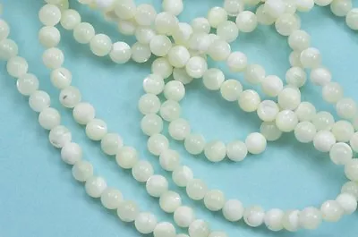 £5.49 • Buy Cream Ivory White Sea Shell Mother Of Pearl Beads For Jewellery Making