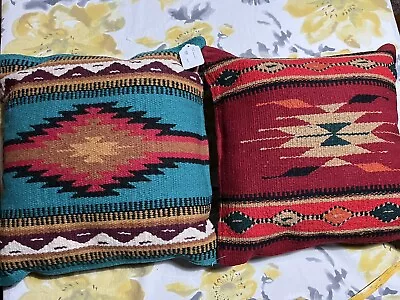 Two El Paso Throw Pillows With Inserts 1 NWT 1 NWOT Southwestern  • $28