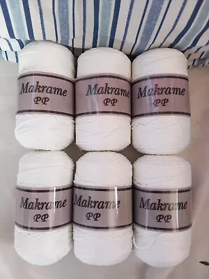 💜 Makrame PP Tape Type Craft Yarn - 635g  - White • £6.99