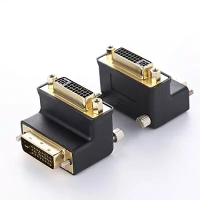 DVI-I Female To DVI-D Male Right Angle Adapter 2 Pack • $27.56