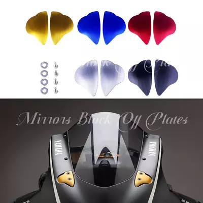 For Yamaha YZF R6 2017-2020 Rearview Mirror Blank Block Off Plate Hole Cover Cap • $21.99