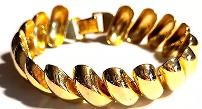 Vintage Stunning Gold Tone Bracelet~signed: Sarah Cov • $14.99