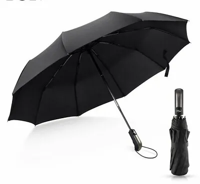 $51.92 • Buy Wind Resistant Umbrella Fully Automatic Compact Folding Strong Luxury Umbrella