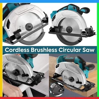 18V 7  Cordless Circular Saw Brushles Fit Makita Battery Body Only & Blade 180mm • £65.99