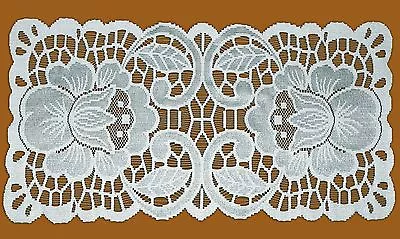 £7.99 • Buy Floral Cream Or White Lace Table Mat/Doily/Napkin (16  X 32 ) (40 - 80 Cm) 