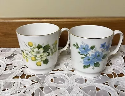 Vintage Queen Anne English Bone China Floral Tea Cups • $25