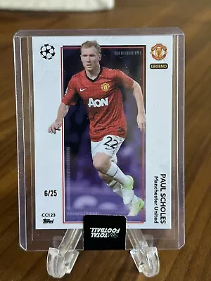 Paul SCHOLES Purple /25 2023-24 Topps Manchester United Parallel Total Footbal • $19