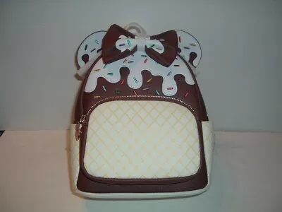 Loungefly Disney Minnie Mouse Chocolate Sundae Mini Backpack~ Tags~ Brand New~ • $5