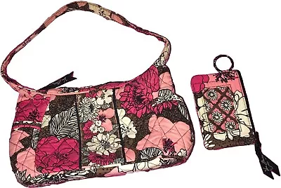 Vera Bradley Mocha Rouge Shoulder Bag & Vera Bradley ID Wallet *FREE SHIPPING* • $35