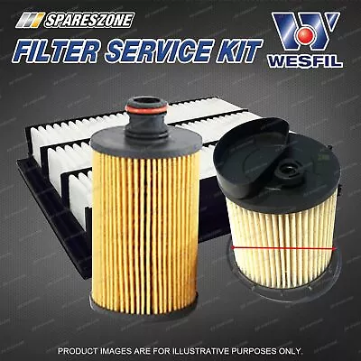 Wesfil Oil Air Fuel Filter Service Kit For Ssangyong Stavic A100 2.0L CRD 13-on • $91.99