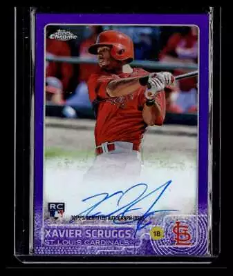 Xavier Scruggs 2015 Topps Chrome Rookie Purple Refractor RC Auto #/250 • $4.95