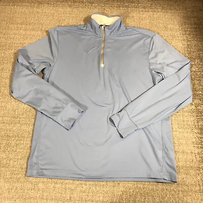 Ralph Lauren Polo Golf Mens Shirt Medium Blue Pony Long Sleeve Half Zip Wiking • $20.93