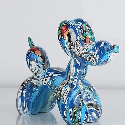 Balloon Dog Animal Art Sculpture Abstract Graffiti Fashion Resin Craft Colorful • $49.99