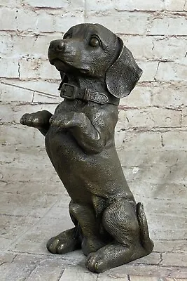 Metal Dachshund Dog Statue Figurine Bronze Hot Cast Detailed Classic Artwork Pet • $249