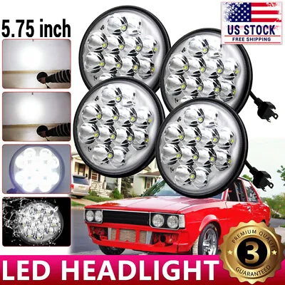 4pcs 5.75  5-3/4  Round LED Headlights Chrome For Toyota Corolla Corona Pickup • $68.92