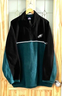 £13.95 • Buy Mens REEBOK NFL Eagles Football 1/4 Zip Fleece - Size 2XL (P2P 29 )