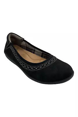 Earth Origins Leather Whipstitch Flats Fable Black • $29.99