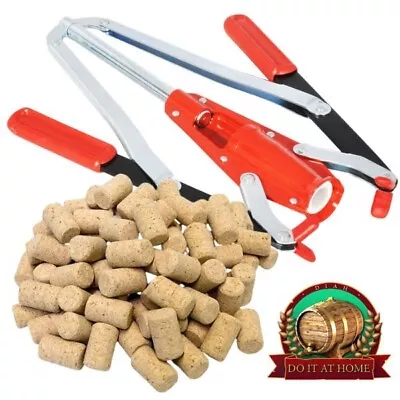 Corker Twin Lever Wine Bottle For Wine With 40 Straight Corks Stoppers Home Brew • £18.95