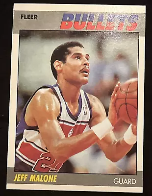 Jeff Malone 1987 Bullets 87-88 Fleer Basketball #67 Of 132 Pack Fresh • $1