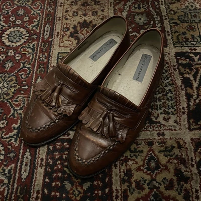 £18 • Buy STACY ADAMS Tassel Loafers In Brown Sized EU 9