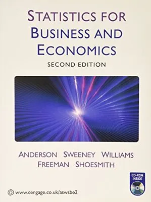 Statistics For Business And Economics By Eddie Shoesmith Paperback Book The • £3.88