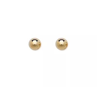 14K Yellow Gold Ball Push Back Earrings • $18.99