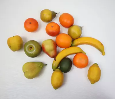 Lot Of 16 VTG Assorted Faux Fruit Fake Artificial Apple Lemon Pear Banana • $24.99