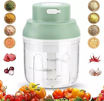 250ml Mini Electric Garlic Food Chopper Veg Chopper Grinder Blender Crusher Tool • $14.90