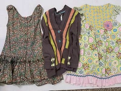 Matilda Jane Girls 8 Tunic Dress Cardigan Lot Of 3 Items Flower Ruffles • $29.99