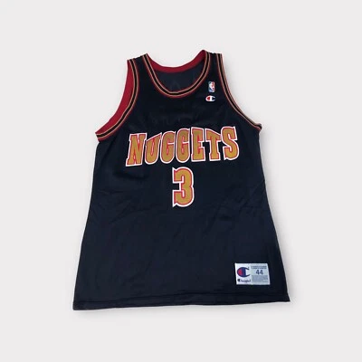 $175 • Buy Rare Vintage Champion Denver Nuggets Abdul-Rauf Jersey Men's 44 L Large