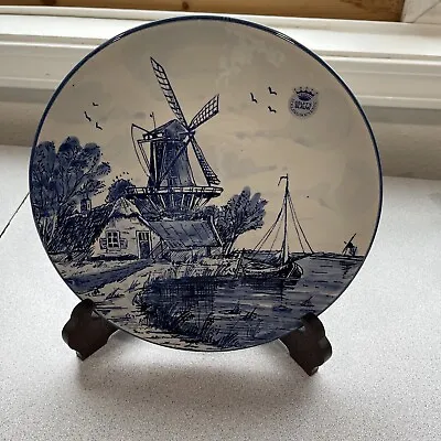 Delft’s Blauw Hand Painted Holland Windmill Plate 10 Inch Stand  • $16.99