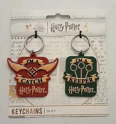 £7.49 • Buy New HARRY POTTER VALENTINES DAY His & Hers Quidditch Keyrings Set