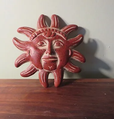 Man In The Sun - Folk Art Pottery  Hand Painted Hecho En Mexico 6  X 6  • $13.49