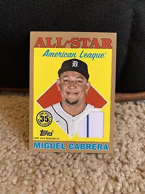 2023 Topps Series 2 Miguel Cabrera Relic /50 Gold 35th 1988 All Star #88ASR-MC • $21